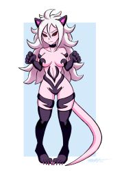 Rule 34 | android 21, animal ears, blush, cat ears, dragon ball, dragon ball fighterz, highres, majin android 21