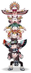 Rule 34 | 10s, 6+boys, :3, alternate costume, animal hands, black hair, bracelet, brothers, enerunaru, fingerless gloves, gloves, heart, heart in mouth, highres, human tower, jewelry, jitome, male focus, matsuno choromatsu, matsuno ichimatsu, matsuno jyushimatsu, matsuno karamatsu, matsuno osomatsu, matsuno todomatsu, messy hair, multiple boys, osomatsu-kun, osomatsu-san, paw gloves, sextuplets, siblings, simple background, smile, stacking, sweat, totem, trembling, triangle mouth, wall-eyed, white background