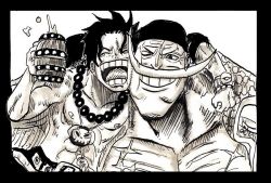 Rule 34 | 2boys, age difference, drink, edward newgate, multiple boys, one piece, portgas d. ace, smile