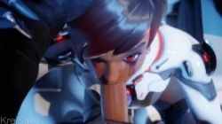 Rule 34 | 1boy, 1girl, 3d, animated, animated gif, cum, cum in mouth, facial, fellatio, forced drinking, kreisake, oral, overwatch, overwatch 1, penis, reaper (overwatch), sombra (overwatch), swallowing, uncensored