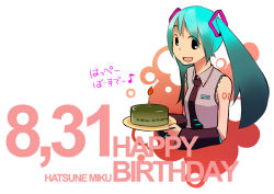 Rule 34 | aqua hair, cake, character name, food, gyari (imagesdawn), hatsune miku, pastry, plate, shoulder tattoo, solo, tattoo, twintails, vocaloid