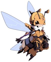 Rule 34 | antennae, armor, bee, bug, digimon, digimon (creature), insect, original, solo, wings