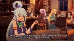 1girl after_vaginal afterglow aftersex alcohol animated anus aqua_(konosuba) ass ass_focus bad_tag blue_eyes blue_hair breasts clothed_female_nude_male clothed_sex cum cum_in_pussy darkness_(konosuba) doggystyle dungeon_meshi grabbing_another&#039;s_ass groping h264_(codec) highres huge_ass huge_filesize kono_subarashii_sekai_ni_shukufuku_wo! large_breasts maplestar nude paid_reward penis pov pussy satou_kazuma sex sex_from_behind sound tagme thighhighs upskirt upskirt_sex vaginal video
