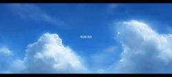 Rule 34 | abstract, bad id, bad pixiv id, blue sky, blue theme, cloud, day, english text, ladic, letterboxed, monochrome, nature, no humans, original, scenery, sky