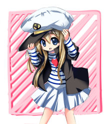 Rule 34 | 1girl, bad id, bad pixiv id, blonde hair, blue eyes, hat, k-on!, kotobuki tsumugi, kurou (quadruple zero), listen!!, long hair, peaked cap, sailor hat, solo, aged down