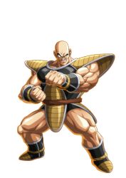 Rule 34 | 1boy, absurdres, armor, bald, dragon ball, dragon ball fighterz, dragonball z, facial hair, full body, highres, incredibly absurdres, male focus, muscular, mustache, nappa, official art, tail, transparent background