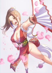 Rule 34 | 1girl, absurdres, breasts, fatal fury, highres, large breasts, ponytail, shiranui mai, tagme