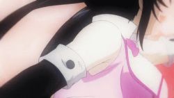 Rule 34 | 10s, 1girl, animated, animated gif, black hair, demon girl, elbow gloves, fingerless gloves, gloves, high school dxd, long hair, lowres, one eye closed, panties, pantyshot, purple eyes, screencap, serafall leviathan, skirt, spinning, staff, tongue, twintails, underwear, v, very long hair, wink, wrist cuffs
