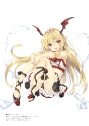 Rule 34 | 10s, 1girl, :d, absurdres, ankle lace-up, armpits, bare arms, bare shoulders, black bow, black footwear, black panties, black skirt, blonde hair, blush, bow, brown eyes, cross-laced footwear, fang, flower, frills, full body, granblue fantasy, head tilt, head wings, high heels, highres, kani biimu, knees up, long hair, looking at viewer, no socks, open mouth, panties, pantyshot, pointy ears, polka dot, polka dot panties, red flower, red rose, rose, sandals, shingeki no bahamut, shoes, simple background, sitting, skirt, smile, solo, text focus, toenails, toes, tooth, translation request, underwear, upskirt, vampy, very long hair, white background, wings