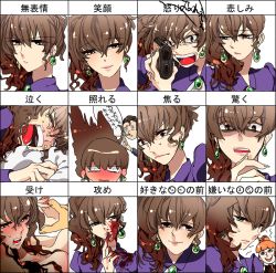 Rule 34 | 00s, 1boy, 2girls, bad id, bad pixiv id, blood, chart, expressions, gun, lever action, mapi, multiple girls, multiple views, partially translated, smile, translation request, umineko no naku koro ni, ushiromiya eva, ushiromiya natsuhi, ushiromiya rudolf, weapon