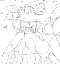 Rule 34 | 1futa, 1girl, bikini, breasts, cleavage, detached sleeves, dizzy (guilty gear), drawing, futa with female, futanari, greyscale, guilty gear, hair ribbon, hair rings, hand on another&#039;s head, hat, heart, large breasts, large penis, long hair, makinakid, mature female, monochrome, navel, newhalf, open mouth, penis, penis awe, penis on face, penis over eyes, ramlethal valentine, ribbon, squatting, string bikini, swimsuit, tail, tail ornament, tail ribbon, testicles, toned, twintails, uncensored