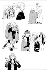 Rule 34 | ..., 3boys, 3girls, age progression, alternate universe, book, brother and sister, cane, cape, crying, crying with eyes open, father and daughter, fern (sousou no frieren), frieren, happy, highres, himmel (sousou no frieren), holding, holding book, holding cane, holding sword, holding weapon, if they mated, long hair, mikki (asmp), mother and daughter, mother and son, multiple boys, multiple girls, old, old man, pointy ears, pout, pregnant, short hair, siblings, smile, sousou no frieren, stark (sousou no frieren), sword, tears, weapon, whispering