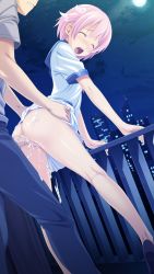 Rule 34 | 10s, 1girl, absurdres, blush, censored, closed eyes, game cg, hair ornament, highres, koutaro, moon, mosaic censoring, night, open mouth, penis, pink hair, sex, short hair, takara ichiko, tropical kiss, tropical vacation, twinkle (company), vaginal