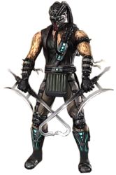 Rule 34 | 1boy, full body, gloves, hook sword, kabal, male focus, mask, mortal kombat (series), solo, sword, transparent background, weapon