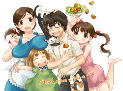 Rule 34 | &gt; &lt;, &gt;v&lt;, 3girls, :3, :d, > <, ^ ^, age difference, apron, bad id, bad pixiv id, barefoot, blush, blush stickers, breast rest, breasts, breasts on head, brown eyes, brown hair, cat, child, chopsticks, closed eyes, dress, english text, closed eyes, family, food, glasses, happy, hug, huge breasts, long hair, multiple girls, open mouth, outstretched arms, sangatsu no lion, short hair, size difference, smile, spread arms, sweatdrop, takagi hideaki, twintails, x3