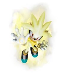 Rule 34 | 3d, furry, furry male, gloves, gradient background, highres, looking at viewer, no humans, official art, red eyes, silver the hedgehog, simple background, solo, sonic (series), super silver, transparent background, white background, white gloves