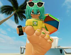 absurdres artist_request barefoot brazil brazilian_miku feet foot_focus hatsune_miku highres roblox roblox_avatar soles tagme toes vocaloid