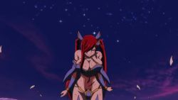 Rule 34 | 1girl, animal costume, animated, anime screenshot, ass, ass shake, audible speech, barefoot, bouncing breasts, breasts, cleavage, earrings, english audio, erza scarlet, fairy tail, fairy tail: dragon cry, hair over one eye, huge breasts, jewelry, large breasts, leotard, long hair, navel, pantyhose, playboy bunny, rabbit ears, red hair, sound, swimming, tattoo, thigh gap, twintails, underwater, video