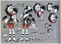 Rule 34 | 1boy, black hair, boots, closed mouth, collar, concept art, creatures (company), cropped jacket, frown, game freak, glint, gloves, green eyes, gym leader, hair over one eye, jacket, long hair, long sleeves, male focus, milo (pokemon), multicolored hair, multiple views, nessa (pokemon), nintendo, official art, piers (pokemon), poke ball, poke ball (basic), pokemon, pokemon swsh, scan, translation request, twintails, two-tone hair, white hair