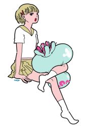 Rule 34 | 1girl, female focus, looking at viewer, school uniform, serafuku, skirt, socks, tagme, utomaru (artist)