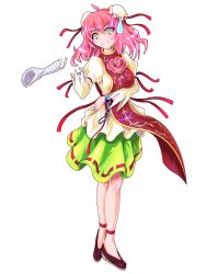 Rule 34 | 1girl, @ @, ahoge, amputee, bandages, breasts, bun cover, chain, chinese clothes, cuffs, detached arm, double bun, false arm, false limb, female focus, flower, full body, highres, ibaraki kasen, pink hair, ribbon, rose, short hair, skirt, solo, sweatdrop, tabard, tachi-e, touhou, transparent background, zephid