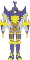 Rule 34 | 1boy, absurdres, armor, blitzmon, digimon, digimon (creature), highres, horns, looking at viewer, male focus, solo, transparent background