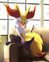 Rule 34 | 1girl, absurdres, animal ear fluff, animal ears, animal hands, animal nose, artist name, backlighting, biting, black fur, blush, body fur, braixen, clitoris, commission, couch, creatures (company), dated, day, eryz, fangs, female focus, female masturbation, finger biting, fox ears, fox girl, fox tail, full body, furry, furry female, game freak, gen 6 pokemon, hand on own chest, hand up, highres, indoors, leg up, looking down, masturbation, nintendo, nose blush, open mouth, orange eyes, pokemon, pokemon (creature), pussy, pussy juice, signature, snout, solo, spread legs, spread pussy, standing, stick, tail, twitter username, uncensored, urethra, watermark, white fur, window, yellow fur