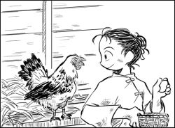 Rule 34 | animal, bird, black hair, chicken, do do goki, monochrome, original, yayoi period