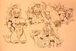 Rule 34 | 1girl, armlet, back, bare shoulders, black leotard, borrowed character, bowsette, bracelet, breasts, cleavage, collar, collarbone, crown, cum, cum on body, cum on breasts, cum on upper body, curvy, earrings, hip focus, horns, jewelry, large breasts, legs, leotard, looking at viewer, looking back, mario (series), monochrome, new super mario bros. u deluxe, nintendo, nipples, one eye closed, paizuri, pointy ears, ponytail, sequential, sex, sharp teeth, smile, spiked anklet, spiked armlet, spiked bracelet, spiked collar, spiked shell, spiked tail, spikes, super crown, tail, teeth, thick thighs, thighs, twistedterra, uncensored, wide hips, wink