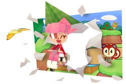 Rule 34 | 3d, 4girls, absurdres, animal crossing, animal ears, blonde hair, cat, cat ears, cat tail, cloud, colored skin, dog ears, dog girl, eyelashes, forest, fourth wall, highres, isabelle (animal crossing), mario (series), mario kart, mario kart 8, motor vehicle, multiple girls, nature, nintendo, o o, one eye closed, open mouth, orange skin, origami, outdoors, papaver (flower), paper, pink hair, ponytail, poppy (animal crossing), ramp, scooter, shirt, skirt, sky, smile, somefoolfp, squirrel ears, squirrel tail, tail, tangy (animal crossing), topknot, tree, vest, villager (animal crossing), wink