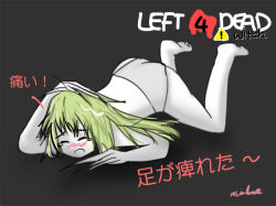 Rule 34 | claws, green hair, left 4 dead, nvalue, tagme, tears, text focus, translation request, witch (left4dead)