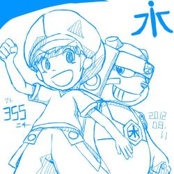Rule 34 | armor, chackmon, digimon, digimon (creature), hat, himi tomoki, looking at viewer, open mouth, smile