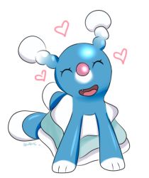 Rule 34 | artist name, brionne, closed eyes, creatures (company), game freak, gen 7 pokemon, heart, looking at viewer, nintendo, no humans, nocunoct, open mouth, pokemon, pokemon (creature), pokemon sm, smile, white background