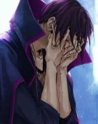 Rule 34 | 1boy, blood, brown hair, jewelry, lily (artist), lowres, male focus, naruto, naruto (series), necklace, ponytail, ring, solo, uchiha itachi