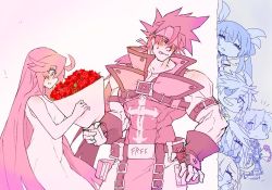 Rule 34 | aria (guilty gear), artist request, blush, chibi, dark skin, dizzy (guilty gear), elphelt valentine, eyepatch, father and daughter, father and son, flower, guilty gear, guilty gear xrd, jack-o&#039; valentine, ky kiske, monochrome, mother and daughter, mother and son, ponytail, ramlethal valentine, shimizu shirube, siblings, sin kiske, sisters, sol badguy, spoilers