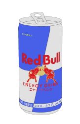 Rule 34 | can, energy drink, ex-keine, female focus, kamishirasawa keine, no humans, parody, pixels, red bull, shigurio, simple background, touhou, translation request, white background