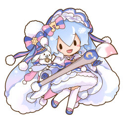 Rule 34 | 1girl, animal, art brush, black eyes, blue footwear, blue gloves, blue hair, blue headwear, blue kimono, blue ribbon, blush stickers, chibi, commentary, crescent print, fortissimo, frilled headwear, full body, fur-trimmed kimono, fur trim, giant brush, gloves, gradient hair, hair ornament, hair ribbon, hatsune miku, headdress, japanese clothes, kimono, layered clothes, layered kimono, light blue hair, long hair, looking at viewer, multicolored hair, musical note, musical note hair ornament, official art, open mouth, paintbrush, pink hair, pink ribbon, pom pom (clothes), rabbit, rabbit yukine, ribbon, sanpati, second-party source, smile, snowflake print, solid oval eyes, standing, striped ribbon, sun hair ornament, thighhighs, twintails, very long hair, vocaloid, white background, white thighhighs, yuki miku, yuki miku (2023)