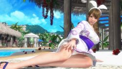 Rule 34 | 1girl, absurdres, dead or alive, highres, japanese clothes, kimono, monica (doa), panties, underwear, upskirt