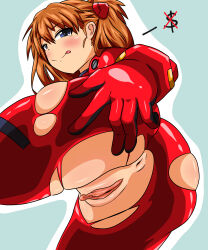 Rule 34 | 1girl, absurdres, anus, ass, ass focus, ass grab, blue eyes, blush, bodysuit, butt crack, grabbing own ass, hair ornament, hand on own ass, hebesporphyrio, highres, huge ass, licking lips, long hair, looking at viewer, looking back, naughty face, neon genesis evangelion, plugsuit, presenting, pussy, shiny clothes, shiny skin, skin tight, solo, souryuu asuka langley, spread ass, thighs, tongue, tongue out, torn bodysuit, torn clothes, two side up, uncensored, wide hips