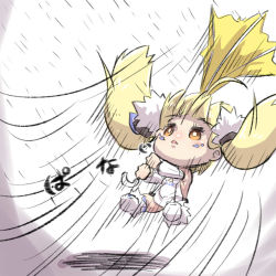 Rule 34 | 1girl, azur lane, bad id, bad pixiv id, bare shoulders, blonde hair, blush, boots, brown eyes, chibi, commentary request, detached sleeves, dress, eldridge (azur lane), holding, holding umbrella, inverted umbrella, long hair, long sleeves, parted lips, puffy long sleeves, puffy sleeves, rain, sleeveless, sleeveless dress, solo, thighhighs, thighhighs under boots, twintails, u-non (annon&#039;an), umbrella, very long hair, white background, white dress, white footwear, white thighhighs, window, yellow umbrella