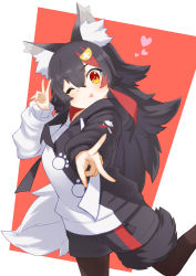 Rule 34 | 1girl, ;p, absurdres, animal ears, bad id, bad pixiv id, black hair, black hoodie, black pantyhose, black shorts, double v, flipped hair, hair between eyes, hair ornament, hairclip, highres, hololive, hood, hoodie, laura (jinrou judgment), leg up, long hair, long sleeves, low-tied long hair, multicolored hair, one eye closed, ookami mio, ookami mio (casual), pantyhose, paw print, paw print pattern, red hair, shorts, smile, solo, standing, standing on one leg, streaked hair, tail, tail around own leg, tail wrap, tongue, tongue out, two-tone hoodie, v, very long hair, virtual youtuber, wappa, white hair, white hoodie, wolf ears, wolf girl, wolf tail, yellow eyes