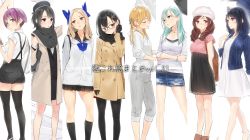 Rule 34 | 10s, 6+girls, :o, ahoge, alternate costume, ama mitsuki, ankle boots, aqua hair, arm behind back, arm up, arms at sides, arms behind back, arms up, asakaze (kancolle), asymmetrical bangs, bag, bangle, bare legs, beige coat, beret, black dress, black gloves, black hair, black hat, black jacket, black scarf, black shorts, black skirt, black socks, blazer, blue bow, blue necktie, blunt bangs, blush, boots, bow, bracelet, breast suppress, breasts, brown-framed eyewear, brown eyes, brown footwear, brown hair, buttons, capri pants, cardigan, casual, cellphone, closed eyes, closed mouth, coat, collage, collarbone, collared dress, collared shirt, commentary request, contemporary, contrapposto, crossed arms, denim, denim jacket, denim skirt, drawstring, dress, dress shirt, eyes visible through hair, forehead, formal, from behind, from side, glasses, gloves, grey eyes, grey jacket, grey pants, haguro (kancolle), hair between eyes, hair bow, hair ornament, hair over shoulder, hairclip, handbag, harukaze (kancolle), hat, high heel boots, high heels, holding, holding another&#039;s wrist, holding phone, holding strap, hood, iphone, jacket, jewelry, kantai collection, kneehighs, layered clothes, legs apart, legs together, light brown hair, lips, long hair, long sleeves, looking at viewer, looking away, looking back, medium breasts, miniskirt, multiple girls, necktie, open clothes, open coat, open mouth, pants, pantyhose, parted bangs, parted lips, pencil skirt, phone, pink dress, pinstripe pattern, pleated skirt, pocket, prinz eugen (kancolle), purple hair, red eyes, sailor collar, sakawa (kancolle), scarf, school bag, school uniform, serafuku, shirt, shoes, short shorts, short sleeves, shorts, shoulder bag, shy, simple background, skirt, skirt set, skirt suit, sleeves past wrists, sleeves pushed up, sleeves rolled up, small breasts, smartphone, smile, socks, standing, stiletto heels, strappy heels, striped clothes, striped dress, suit, sundress, suzuya (kancolle), swept bangs, takao (kancolle), text focus, thighhighs, torn clothes, torn skirt, track suit, translation request, trench coat, twintails, unbuttoned, v arms, walking, white background, white cardigan, white dress, white footwear, white shirt, wing collar, yamashiro (kancolle), yellow coat, zoom layer, ||/