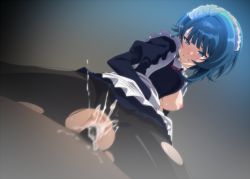 Rule 34 | 1boy, 1girl, aizawa kazuha, alternate costume, apron, assault lily, asymmetrical hair, black dress, black pantyhose, blank censor, blue background, blue hair, blunt bangs, blurry, blurry foreground, blush, breasts, censored, closed mouth, clothed sex, clothes lift, collared dress, commentary request, commission, cowboy shot, cowgirl position, cum, cum in pussy, depth of field, dress, dress lift, dutch angle, enmaided, frilled apron, frills, girl on top, gradient background, grey background, hand on own stomach, hetero, juliet sleeves, long sleeves, looking at another, maid, maid apron, maid headdress, medium breasts, medium hair, mototenn, neck ribbon, nipples, no bra, no panties, nose blush, one breast out, open clothes, open dress, cum overflow, pantyhose, penis, pink ribbon, projectile cum, puffy sleeves, pussy, ribbon, sex, skeb commission, solo focus, spread legs, straddling, sweat, torn clothes, torn legwear, vaginal, white apron