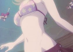 Rule 34 | 3girls, animated, animated gif, bikini, fairy tail, lowres, lucy heartfilia, multiple girls, risley law, sheria blendy, swimsuit, tagme, underwater, water