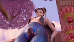 Rule 34 | 1boy, 1girl, 3d, 3dust, absurdres, animated, artist name, assertive female, audible speech, blender (medium), blue leotard, blue sky, breasts, brown hair, bun cover, capcom, cherry blossoms, china dress, chinese clothes, chun-li, clenched teeth, clothed female nude male, cloud, commentary, cowboy shot, cum, dark-skinned male, dark skin, double bun, dress, dustworks, ejaculation, english audio, english commentary, erection, from below, from side, hair bun, hetero, highres, kassioppiava, lantern, large penis, leotard, looking down, medium breasts, nude, outdoors, paid reward available, paper lantern, penis, precum, pumping, sex, sex from behind, skin tight, sky, sound, street fighter, tagme, teeth, thick thighs, thigh sex, thighs, underboob, video, watermark