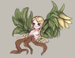 Rule 34 | artist request, blonde hair, harpy, monster girl, plant girl, roots, wings