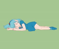 Rule 34 | 1girl, blue hair, bosco adventure, princess apricot, sleeping