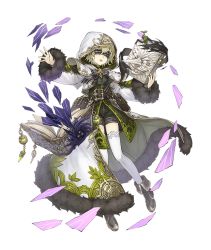Rule 34 | 1boy, belt, belt pouch, blindfold, book, boots, full body, fur trim, green hair, grin, holding, holding book, hood, hood up, hooded coat, ji no, long coat, long nose, looking at viewer, official art, pinocchio (sinoalice), pouch, shorts, sinoalice, smile, solo, teeth, thighhighs, transparent background, upper teeth only