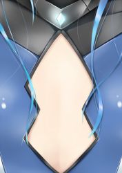 Rule 34 | 1girl, blue hair, close-up, commentary request, flat chest, gem, glowing, ore twintail ni narimasu, solo, tailblue, yuto (dialique)