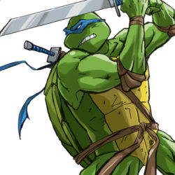 Rule 34 | 1boy, hydro4, katana, leonardo (tmnt), lowres, male focus, solo, sword, teenage mutant ninja turtles, weapon